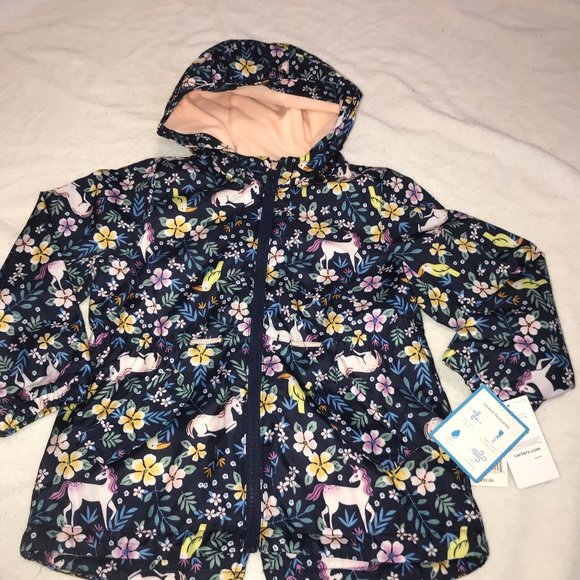 NWt carters coat jacket 4t 4 unicorns midweight